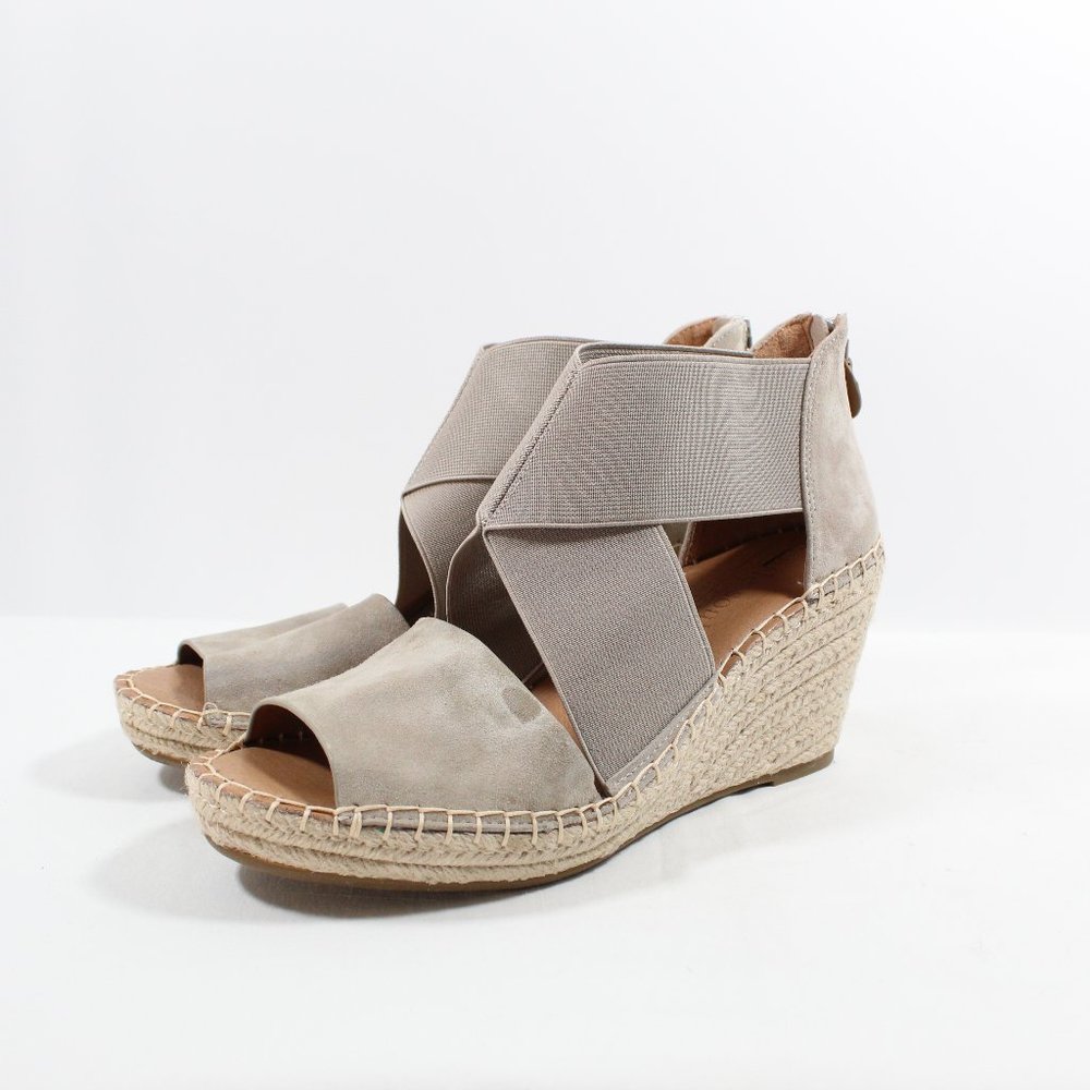 Gentle Souls Signature Colleen Espadrille Wedge Sandal - Mushroom 9M